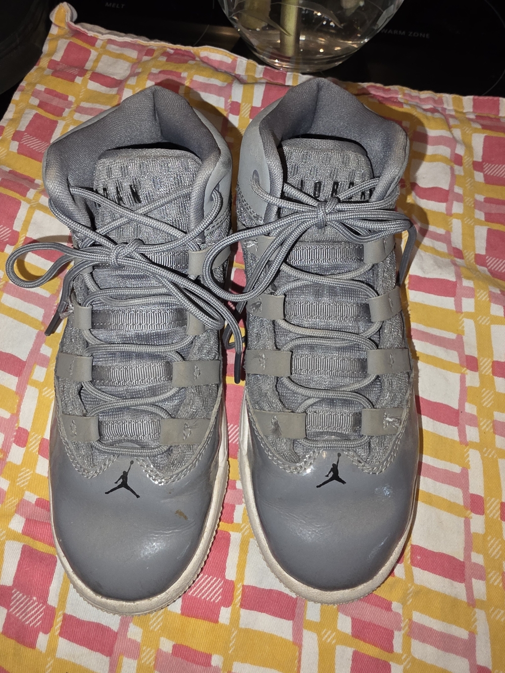 Kids Gray Basketball Sneakers - Jordan (Youth)